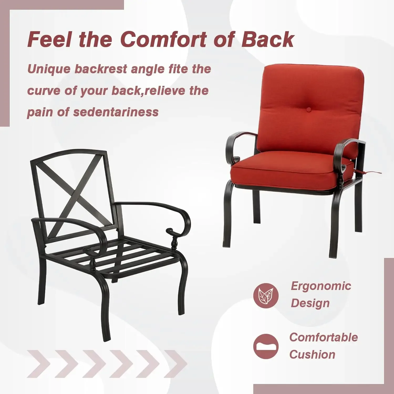 Rode metalen bistrostoelen voo - Outdoor Furniture Metal Chairs recensie en prijs